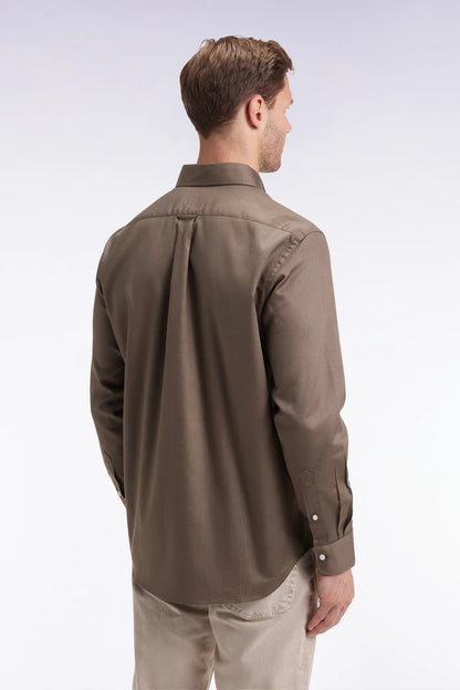 Eden Park_Green_Straight-Cut Khaki Cotton PiquŽ Shirt_H25CHECL0026_KAF7_05