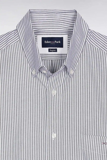 Eden Park_0_Striped Navy Cotton Shirt with a Straight Cut_H25CHECL0032_BLF_06