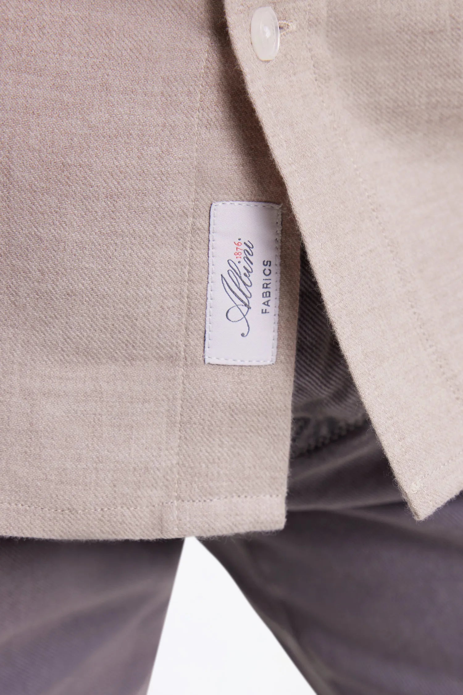Eden Park_Beige_Beige Flannel Shirt Straight Cut_H25CHECL0043_BEC13_04