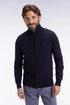Eden Park_Blue_Zipped Cardigan in Wool and Navy Cotton Straight Cut_H25MAICA0001_BLF27_01