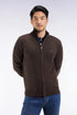 Eden Park_Brown_Brown Wool and Cotton Zip-Up Cardigan with a Straight Cut_H25MAICA0001_MAM20_01