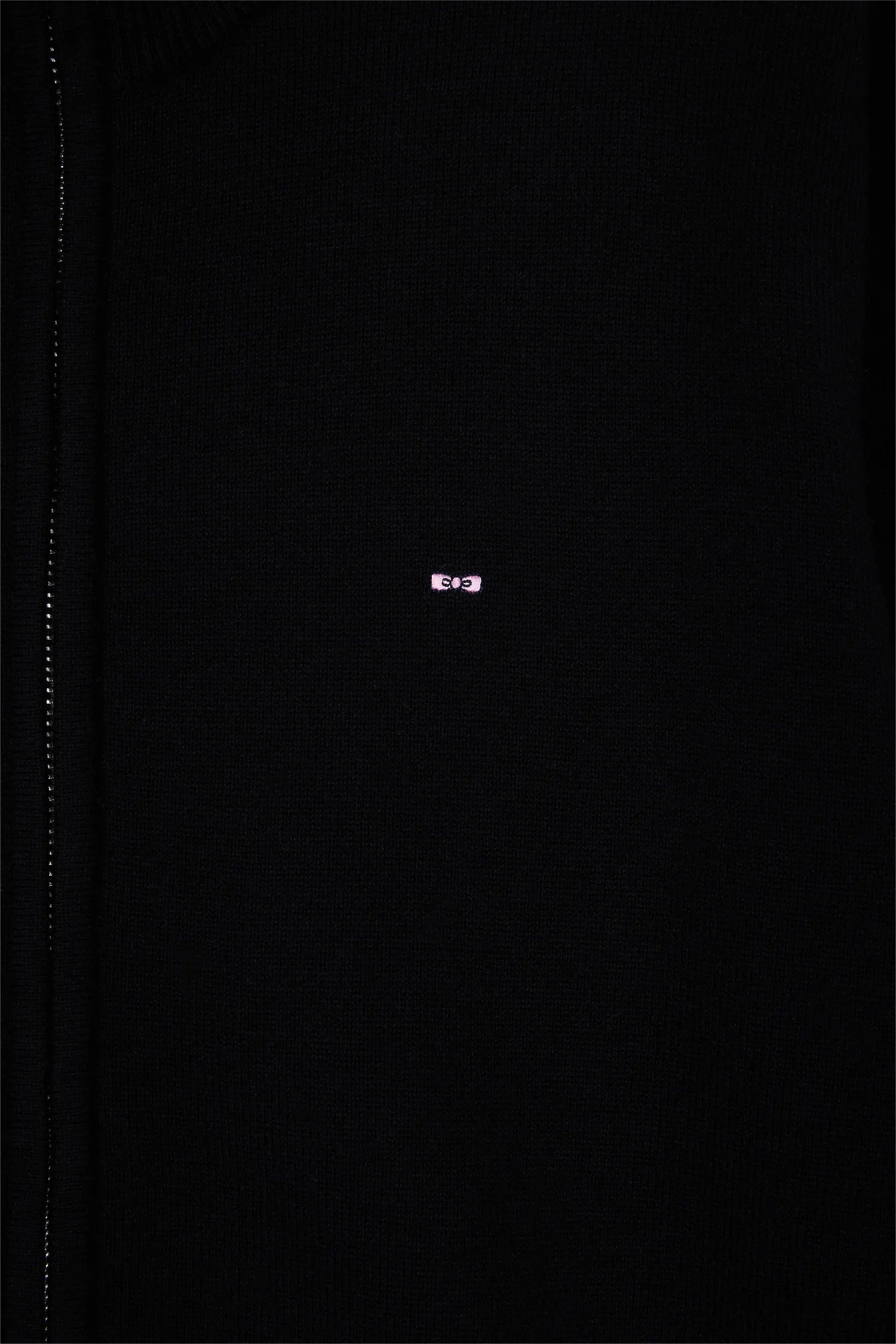Eden Park_Black_Straight Cut Black Wool and Cotton Zip-Up Cardigan_H25MAICA0001_NO_06
