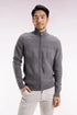 Eden Park_Grey_Grey Honeycomb Zip-Up Cardigan with Straight Cut_H25MAICA0004_GRF10_01
