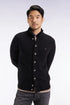 Eden Park_Black_Black Wool and Cotton High-Neck Cardigan_H25MAICA0010_NO_01
