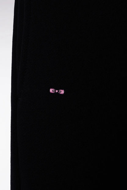 Eden Park_Black_Black Brushed Fleece Joggers with Straight Cut_H25MAIJO0002_NO_06