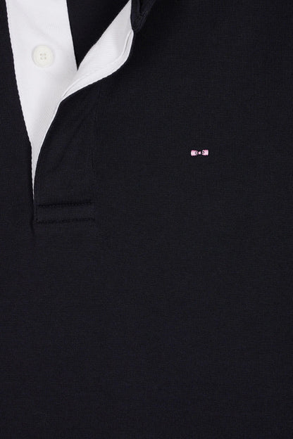 Eden Park_Blue_Long-Sleeved Jersey in Navy Jersey with Striped Collar_H25MAIML0004_BLF_06