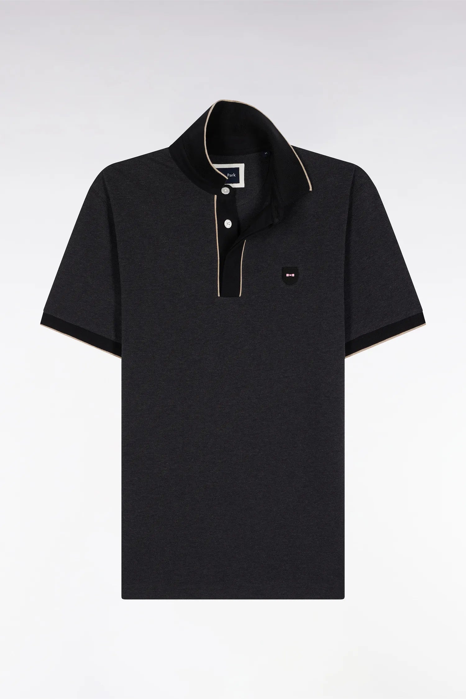 Eden Park_0_Short-Sleeved Polo Shirt in Grey Stretch Cotton PiquŽ Slim Fit_H25MAIPC0027_GRF11_02