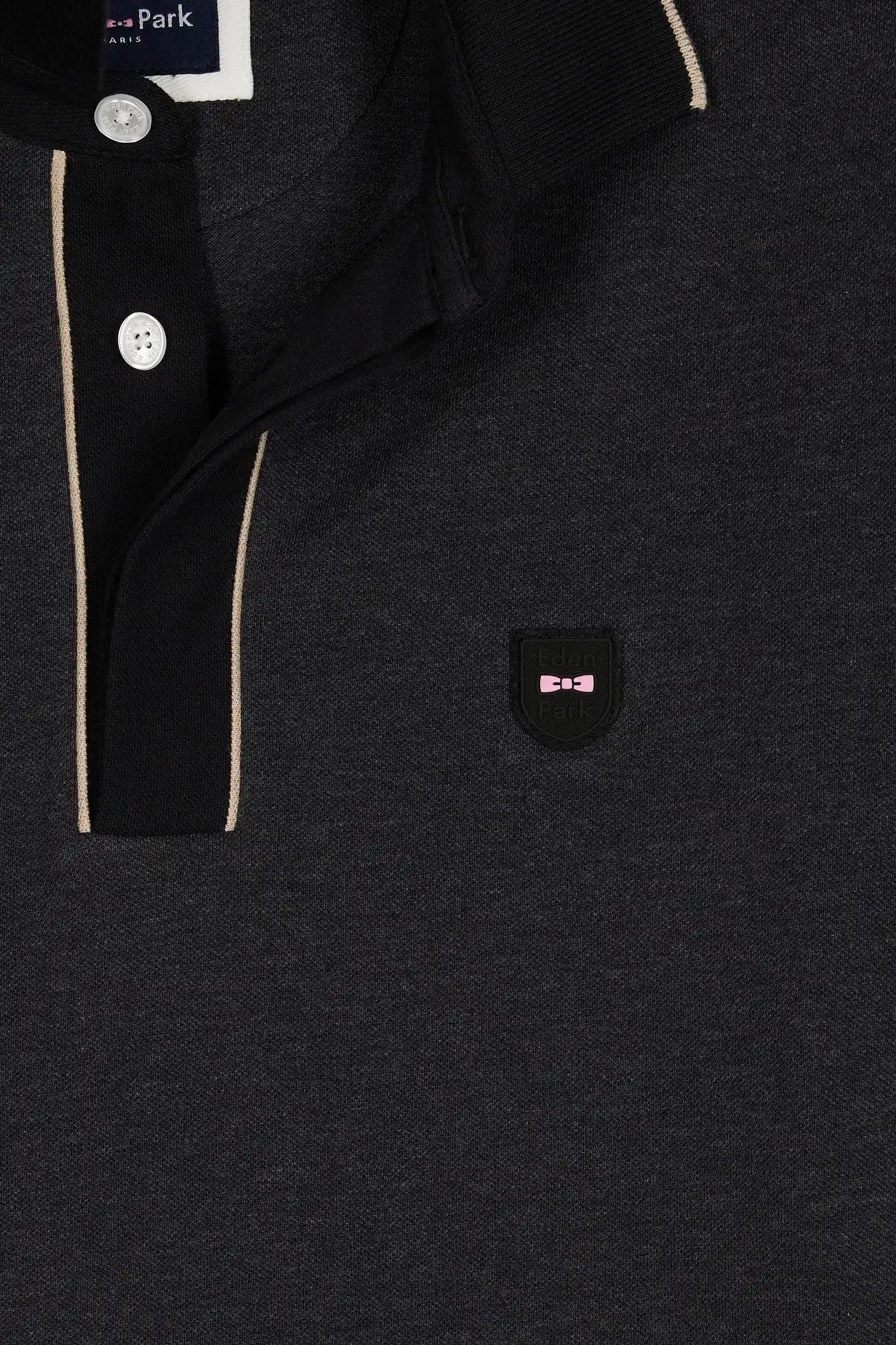 Eden Park_0_Short-Sleeved Polo Shirt in Grey Stretch Cotton PiquŽ Slim Fit_H25MAIPC0027_GRF11_06