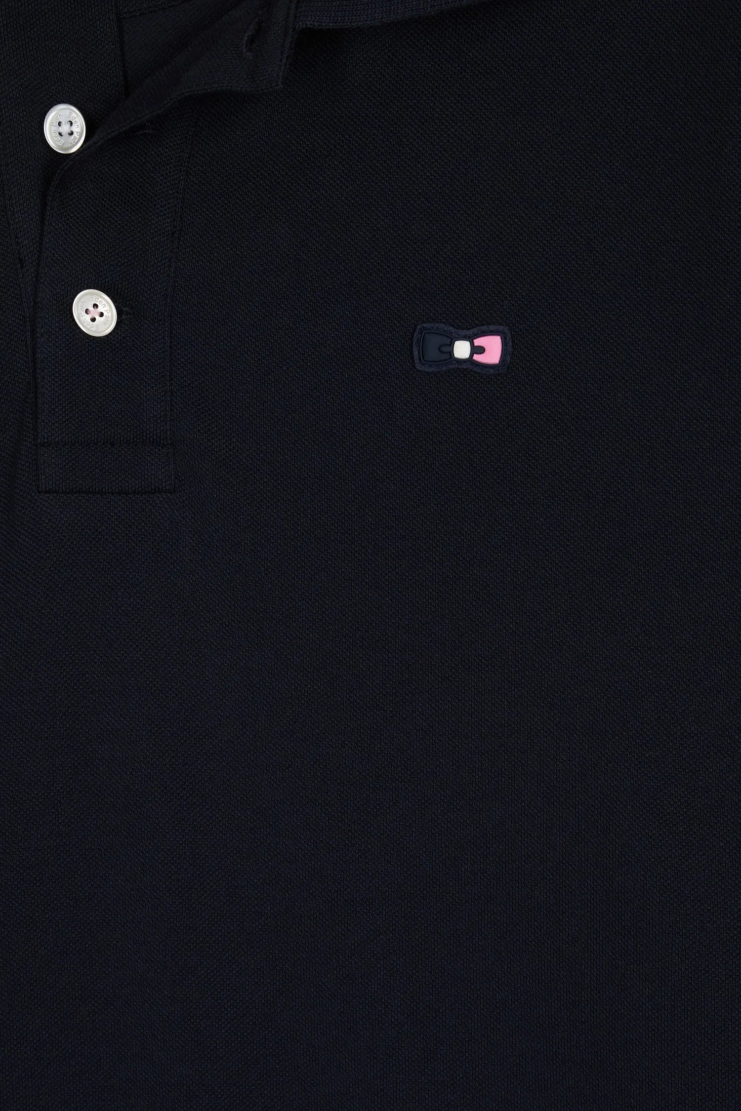 Eden Park_Blue_Relaxed Fit Navy Cotton Long-Sleeved Polo Shirt_H25MAIPL0006_BLF_06