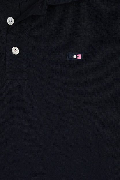 Eden Park_Blue_Relaxed Fit Navy Cotton Long-Sleeved Polo Shirt_H25MAIPL0006_BLF_06