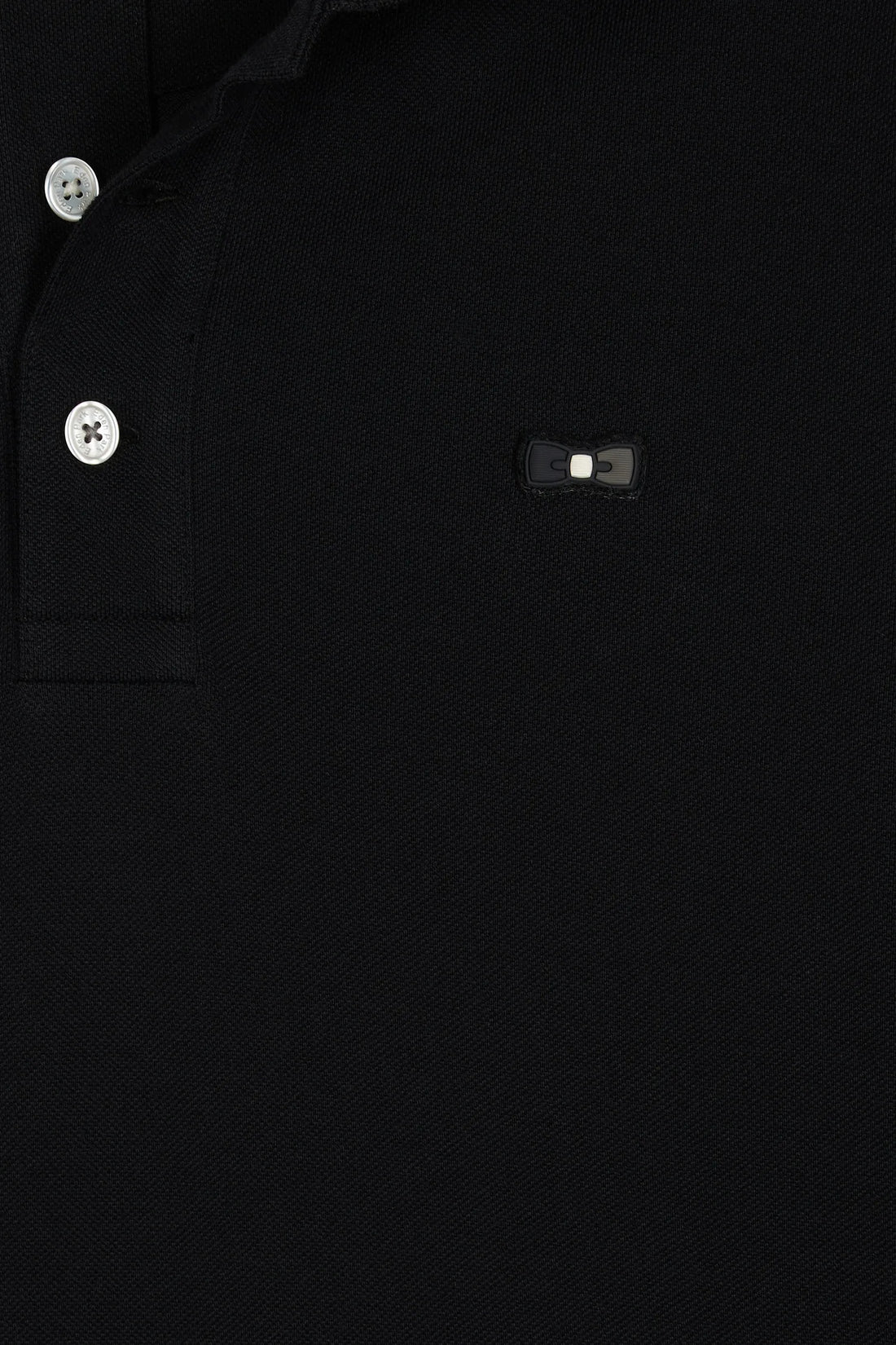 Eden Park_0_Long-Sleeved Polo Shirt in Black Cotton with a Relaxed Fit_H25MAIPL0006_NO_02