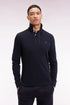 Eden Park_Blue_Long-Sleeved Polo Shirt in Navy Cotton Stretch with Slim Fit_H25MAIPL0008_BLF_01