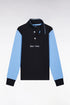 Eden Park_0_Two-Tone Cotton PiquŽ Long Sleeve Polo Shirt in Sky_H25MAIPL0010_BLF_01