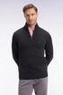 Eden Park_Grey_Dark Grey Wool and Cotton Trucker Collar Sweater_H25MAIPU0002_GRF7_01