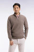 Eden Park_Beige_Brown Honeycomb Cotton Trucker Collar Sweater_H25MAIPU0017_MAC3_01