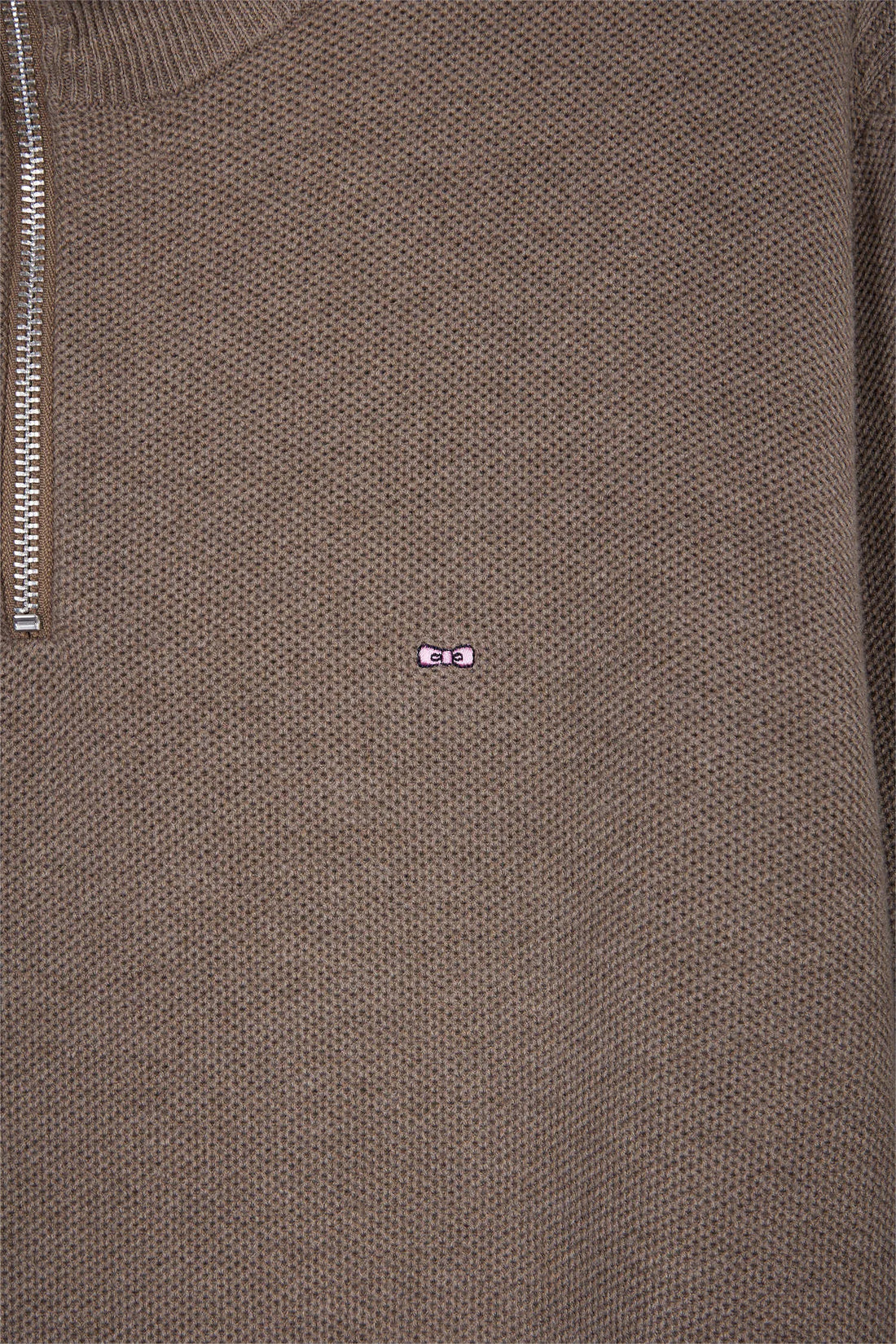 Eden Park_Beige_Brown Honeycomb Cotton Trucker Collar Sweater_H25MAIPU0017_MAC3_02