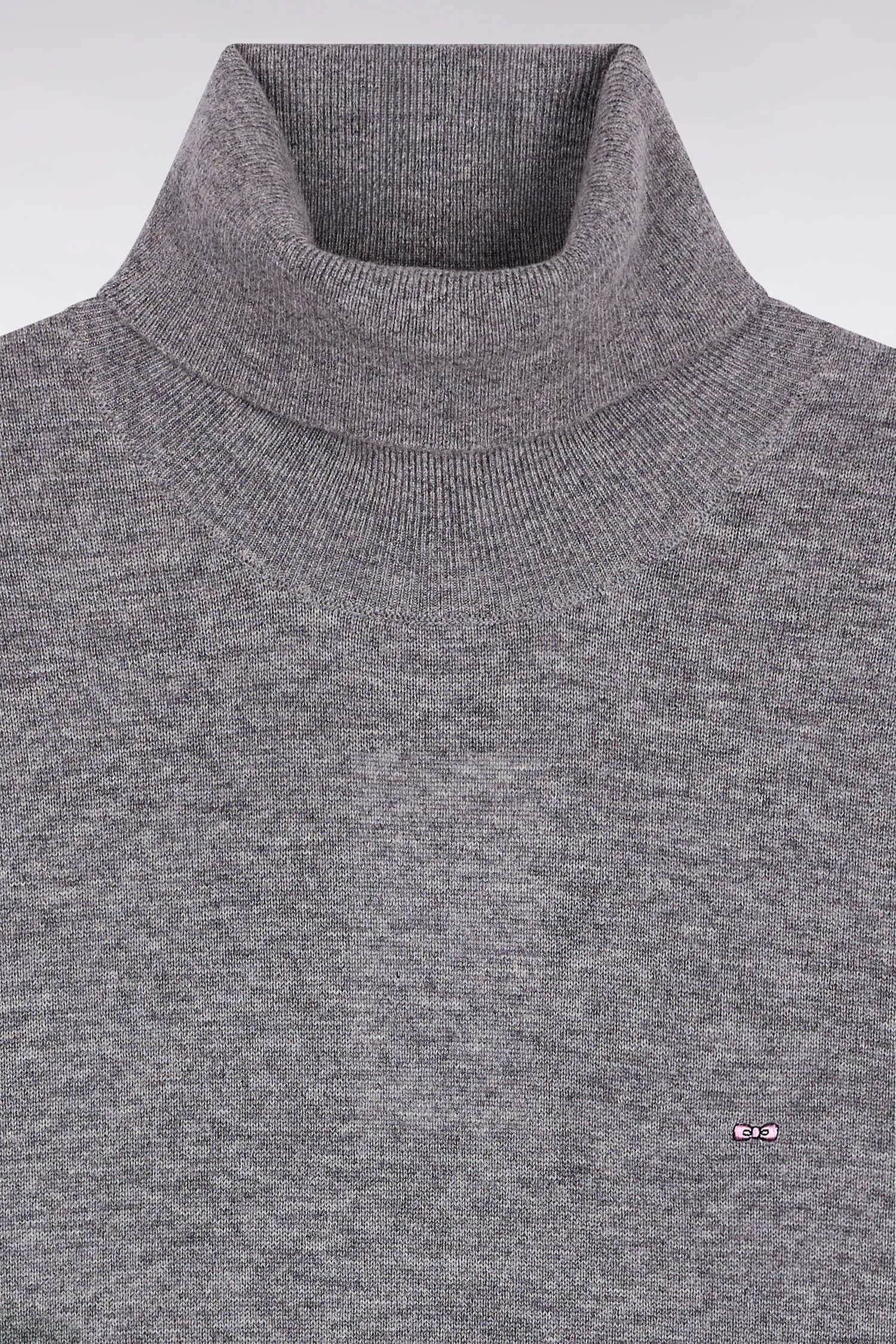 Eden Park_Grey_Turtleneck Sweater in Virgin Wool and Grey Cashmere_H25MAIPU0024_GRM_06