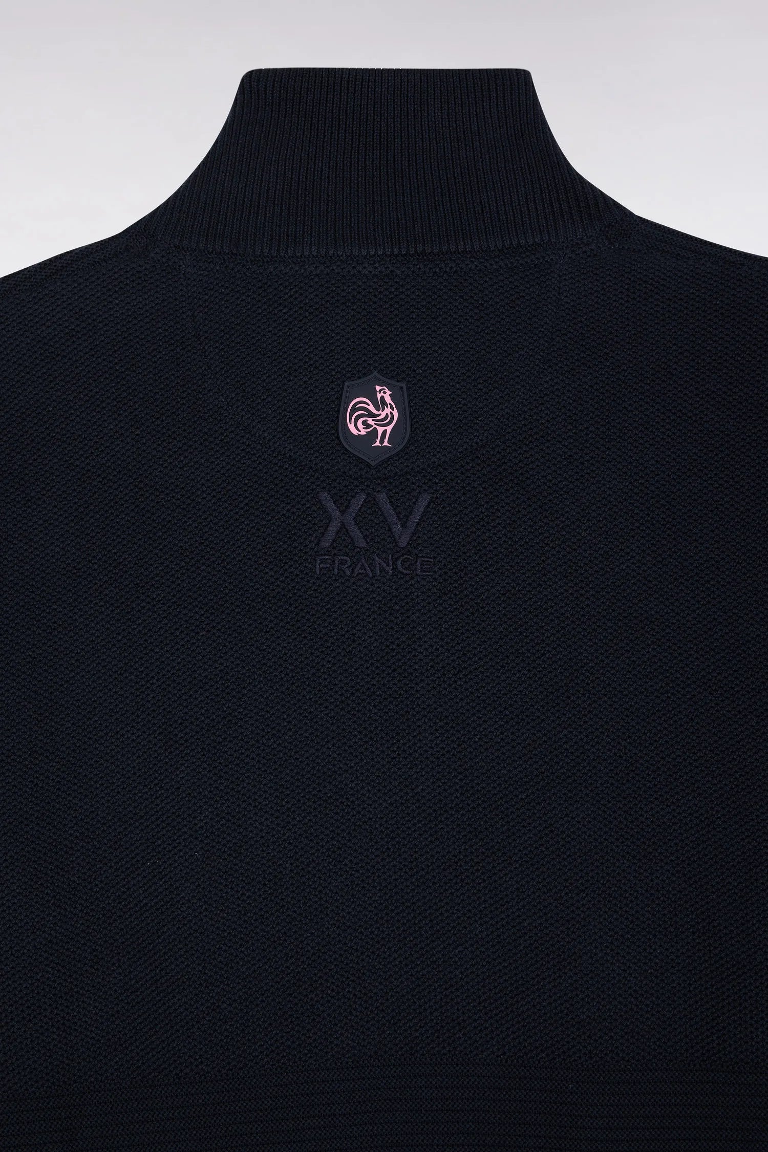 Eden Park_Blue_XV De France Trucker Collar Sweater in Navy Cotton_H25MAIPU0082_BLF_06