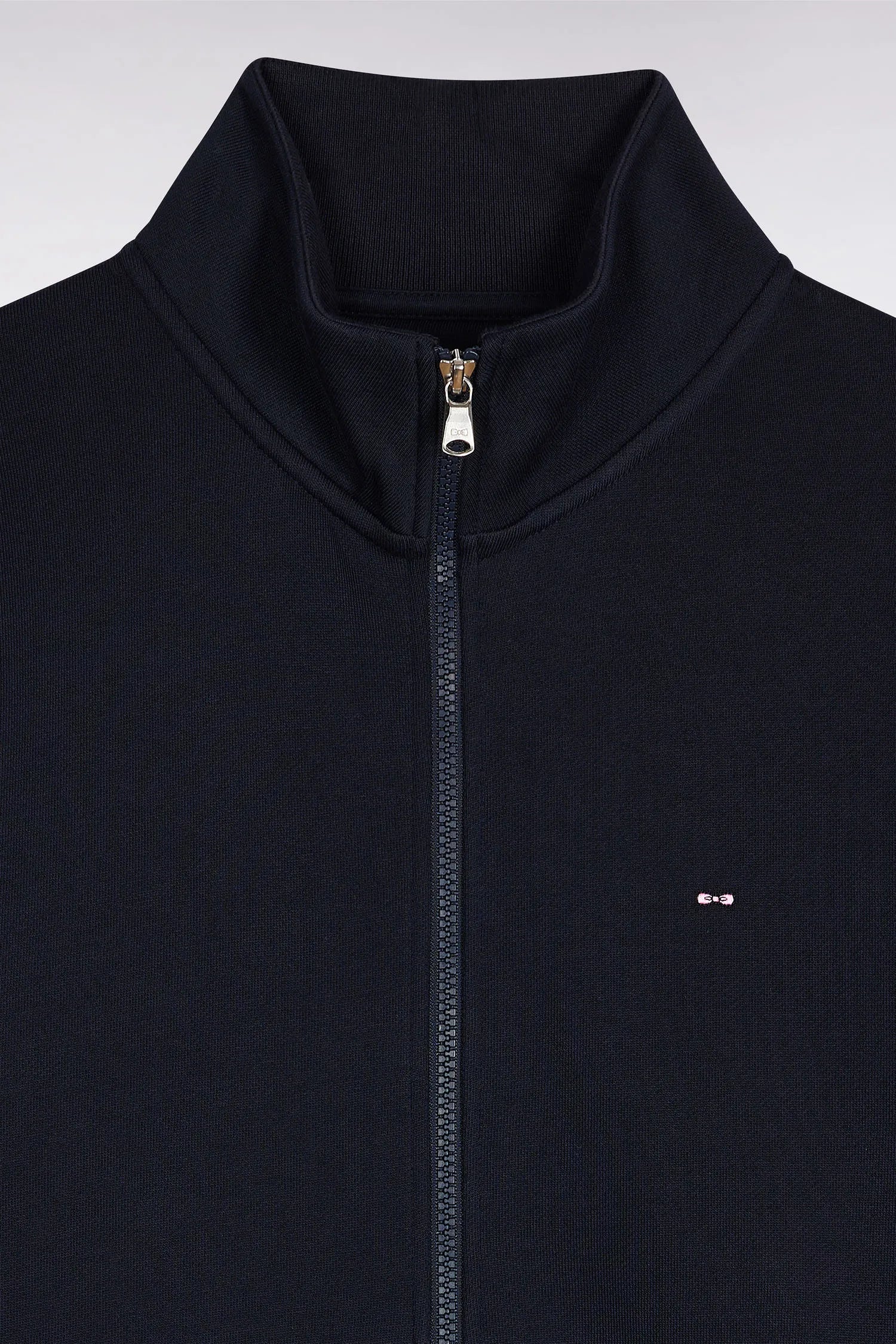 Eden Park_Blue_Zipped Navy Cotton Sweatshirt with a Straight Cut_H25MAISW0003_BLF_06