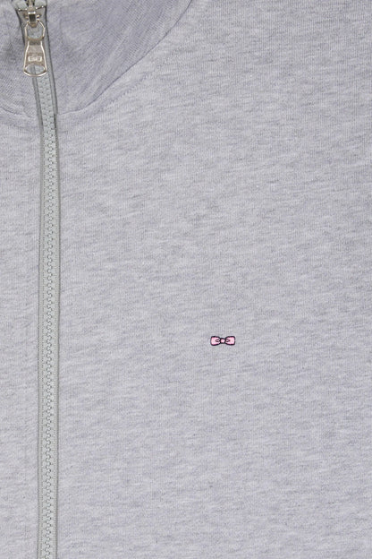 Eden Park_Grey_Grey Cotton Zip-Up Sweatshirt with a Straight Cut_H25MAISW0003_GRM24_06