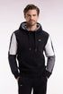 Eden Park_0_Black Hooded Sweatshirt with Contrasting Sleeve Cut-Outs_H25MAISW0014_NO_01