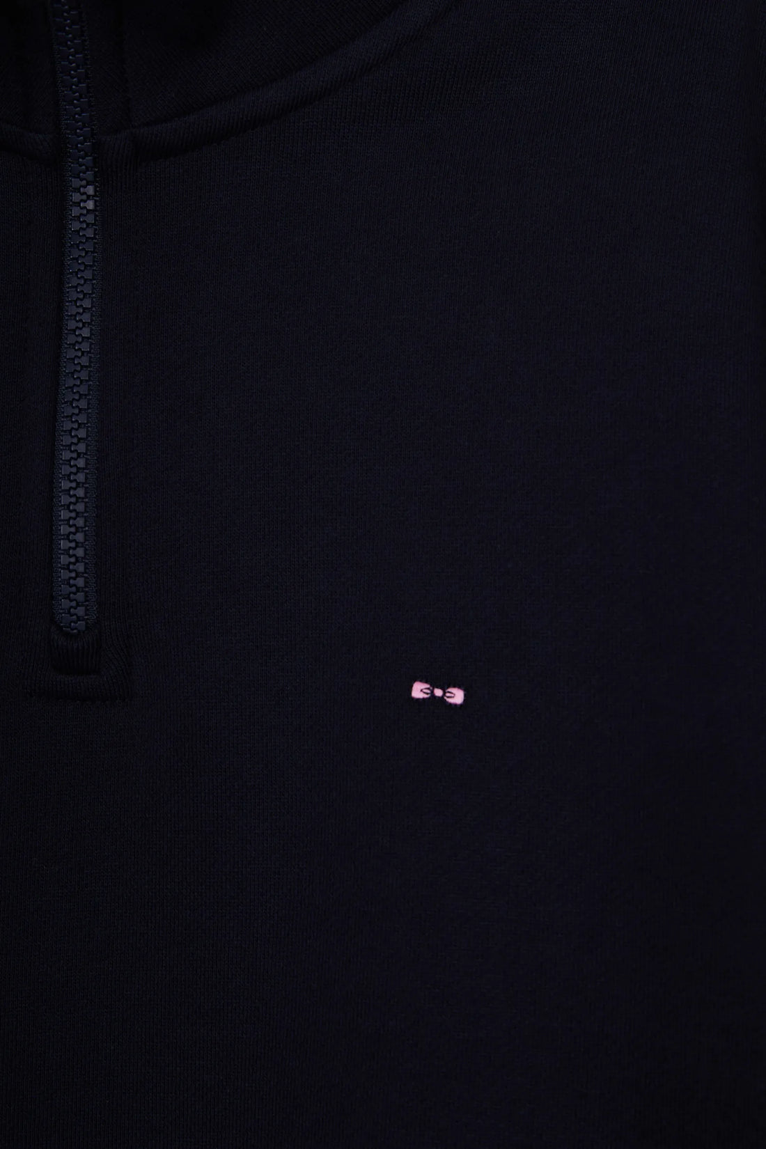 Eden Park_0_Navy Cotton Fleece Sweatshirt with Zip-Up Stand-Up Collar_H25MAISW0016_BLF_02