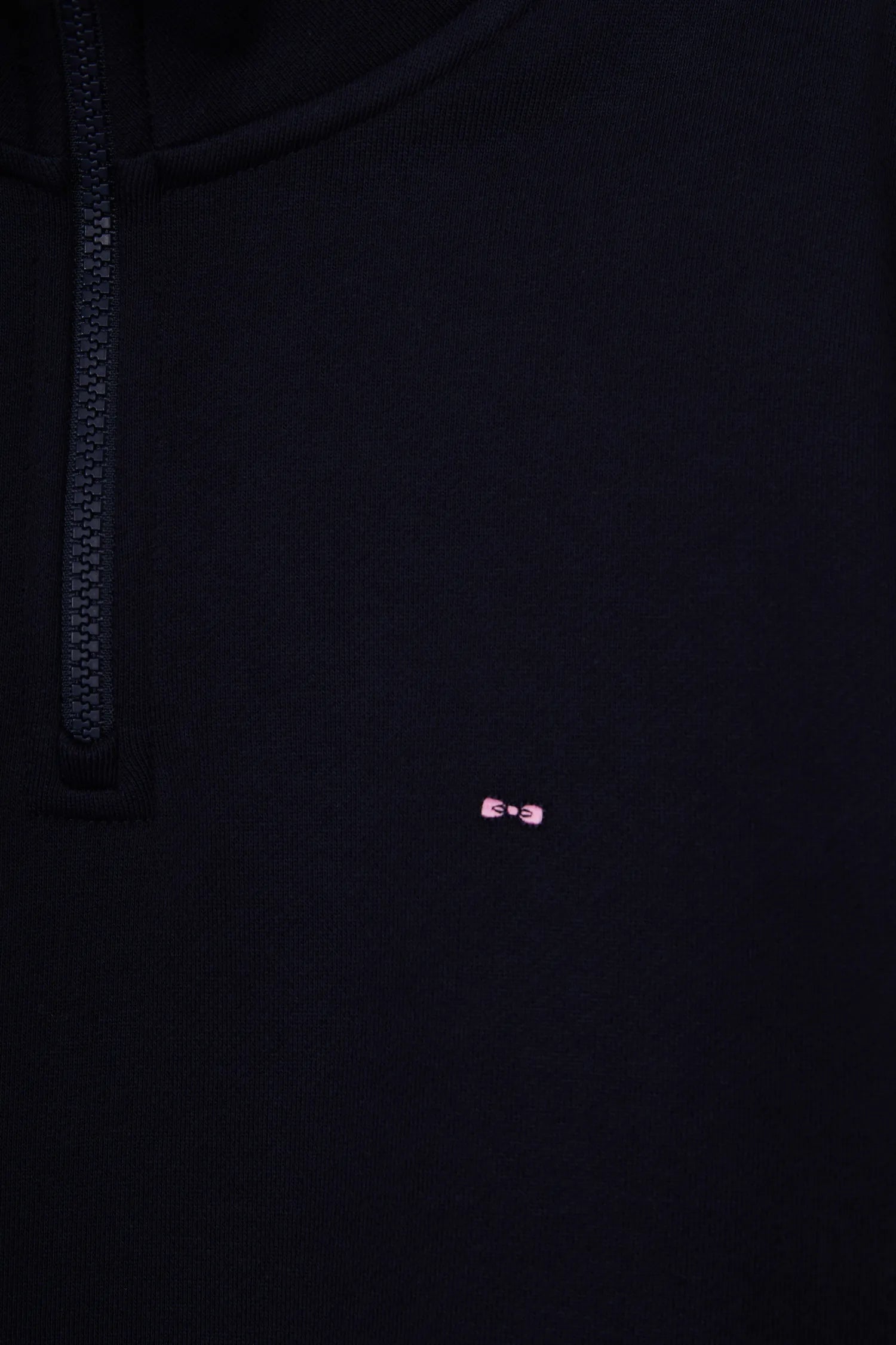 Eden Park_0_Navy Cotton Fleece Sweatshirt with Zip-Up Stand-Up Collar_H25MAISW0016_BLF_02