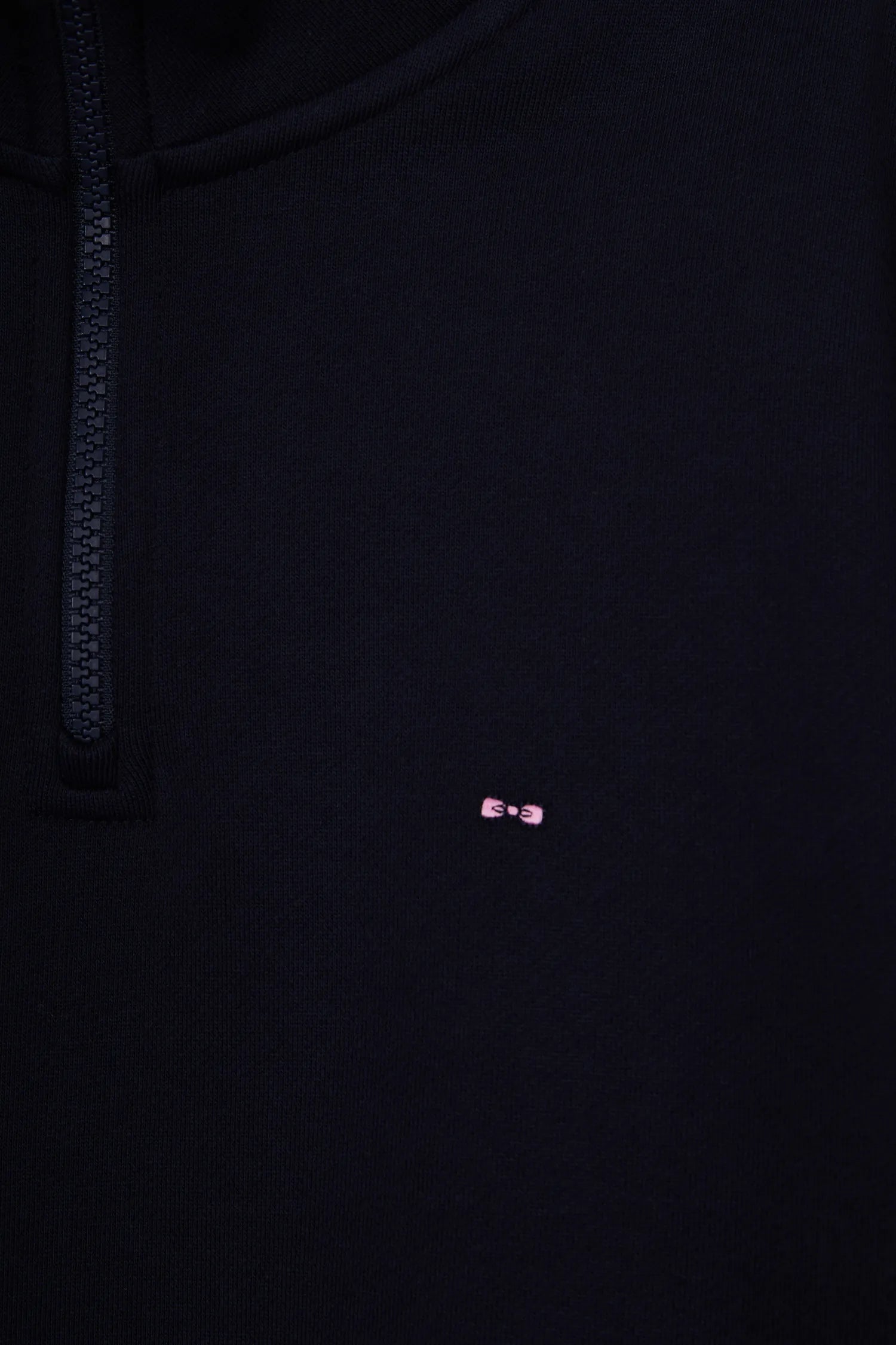 Eden Park_0_Navy Cotton Fleece Sweatshirt with Zip-Up Stand-Up Collar_H25MAISW0016_BLF_06