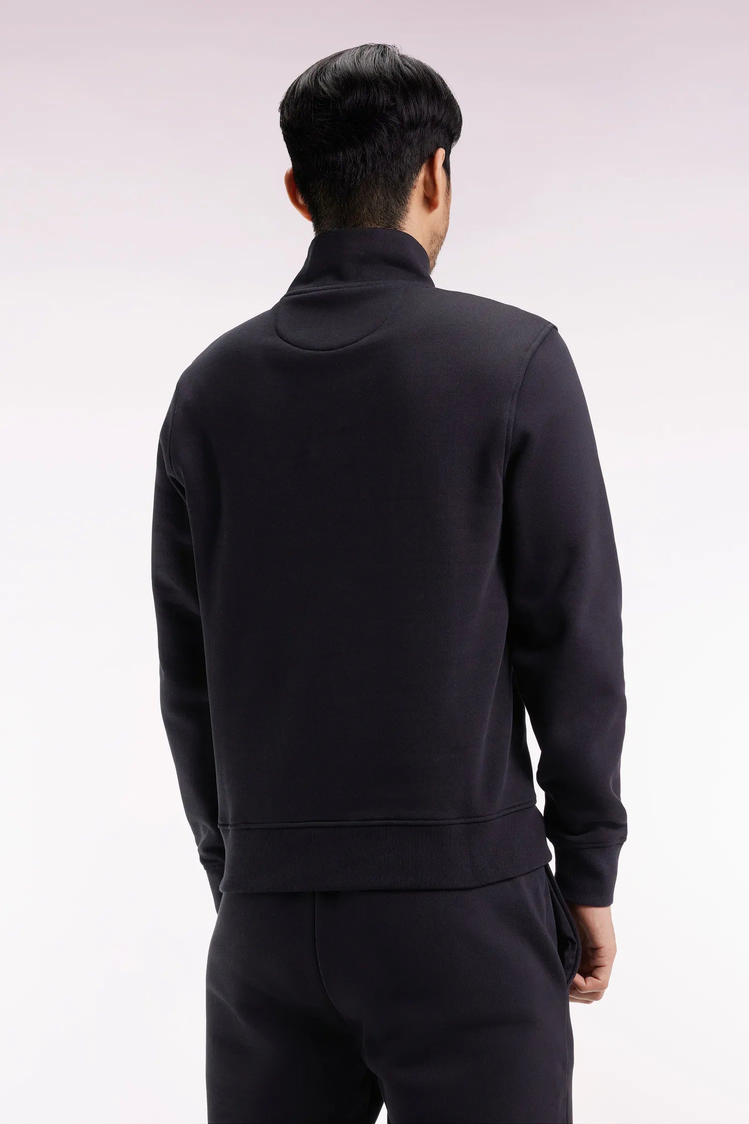 Eden Park_0_Black Cotton Fleece Zip-Up Sweatshirt_H25MAISW0016_NO_05