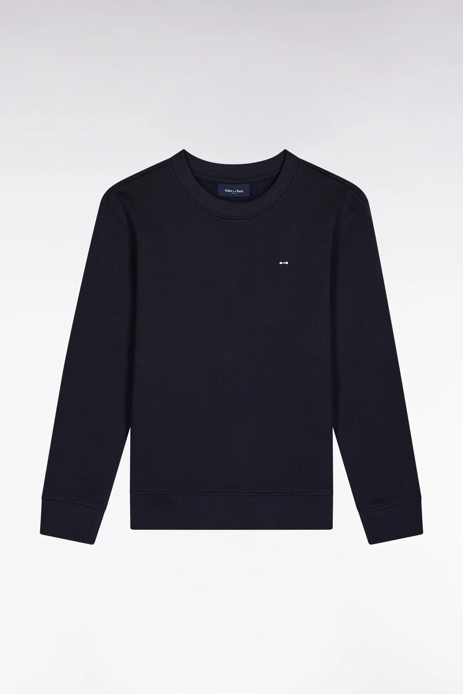 Eden Park_0_Navy Cotton Fleece Sweatshirt_H25MAISW0027_BLF_01