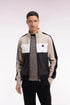 Eden Park_0_Two-Material Zipped Sweatshirt in Beige Quilted Nylon_H25MAISW0045_BEC13_01