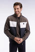 Eden Park_0_Two-Material Zip-Up Sweatshirt in Brown Quilted Nylon_H25MAISW0045_MAM20_01