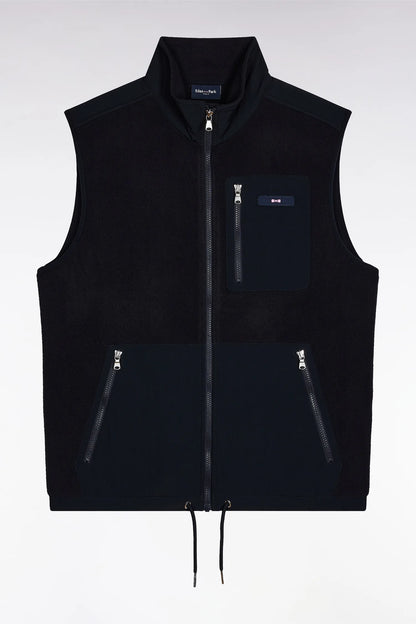 Eden Park_0_Zip-Up Hooded Sleeveless Sweatshirt in Navy Navy Straight Cut_H25MAISW0073_BLF_02