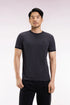 Eden Park_0_Short-Sleeved T-Shirt in Charcoal Grey Stretch Cotton with a Slim Fit_H25MAITC0029_GRF11_01