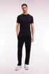 Eden Park_0_Short-Sleeved Black Stretch Cotton T-Shirt with Slim Fit_H25MAITC0029_NO_01