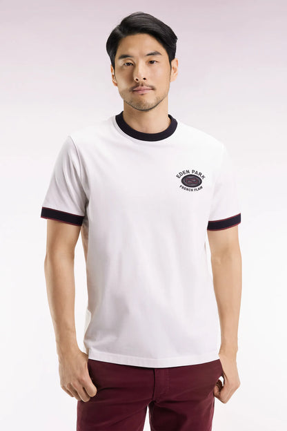 Eden Park_0_Eden Park French Flair White Cotton Short Sleeve T-Shirt_H25MAITC0041_ECC_01