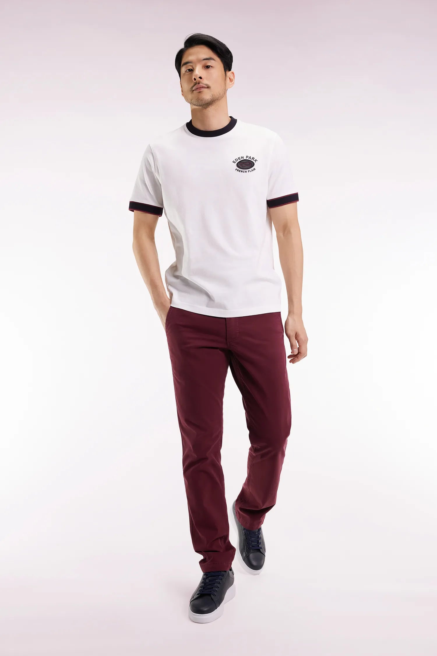 Eden Park_0_Eden Park French Flair White Cotton Short Sleeve T-Shirt_H25MAITC0041_ECC_03