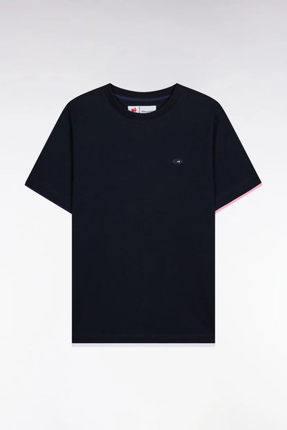 Eden Park_0_Navy Short-Sleeved Xv of France T-Shirt_H25MAITC0048_BLF_02