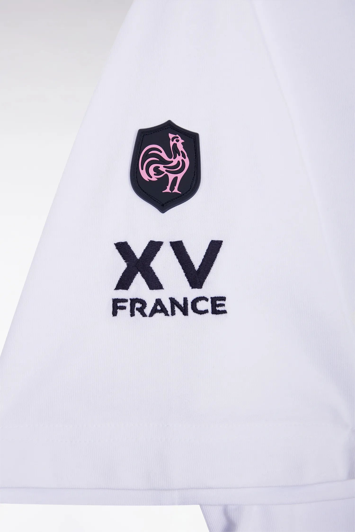 Eden Park_0_White Short-Sleeved T-Shirt with Xv De France Screen Print_H25MAITC0052_BC_02