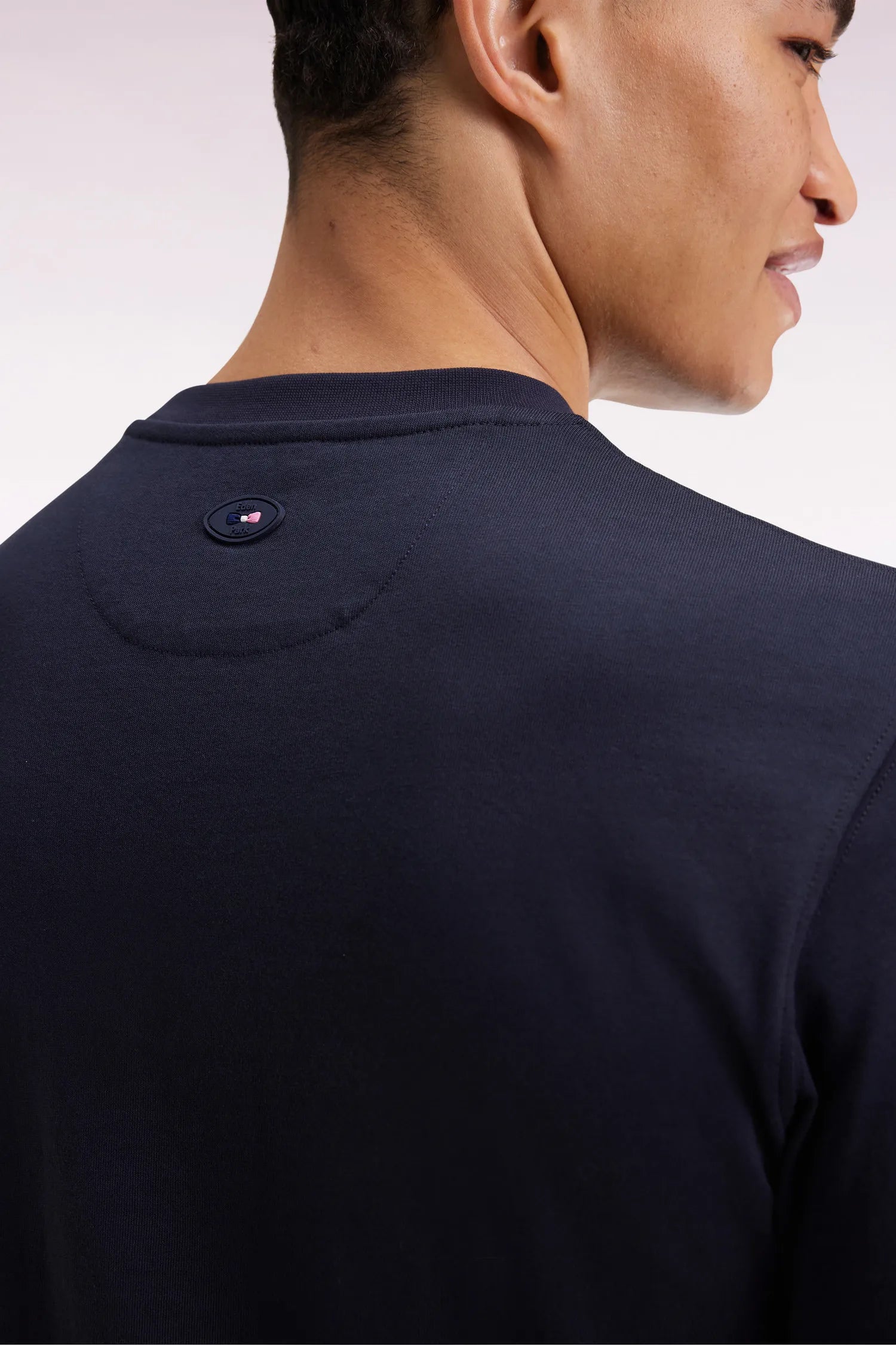 Eden Park_Blue_Navy Short-Sleeved T-Shirt XV De France_H25MAITC0055_BLF_04