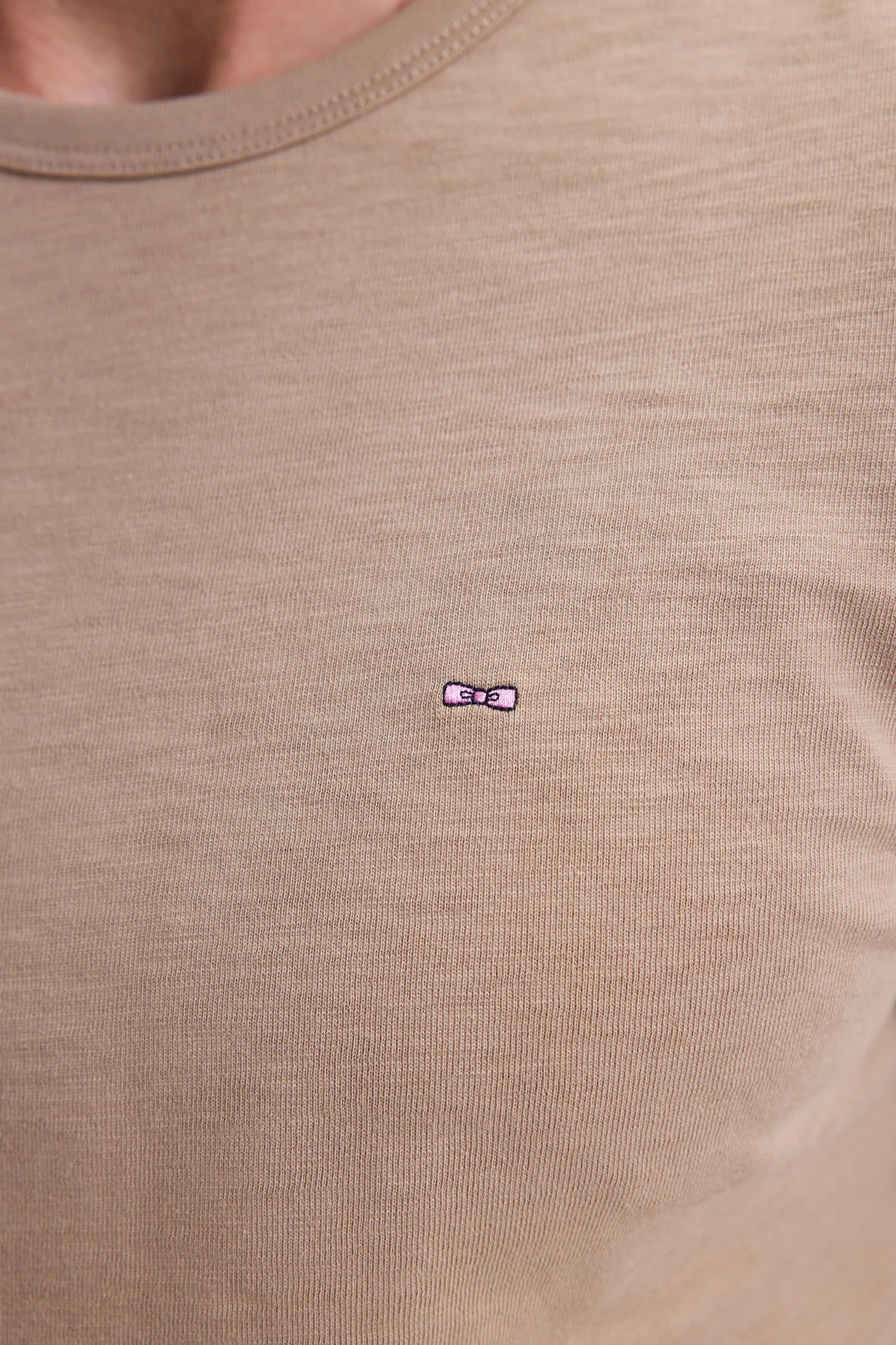 Eden Park_Beige_Beige Slub Cotton Long-Sleeved T-Shirt_H25MAITL0006_BEM27_03