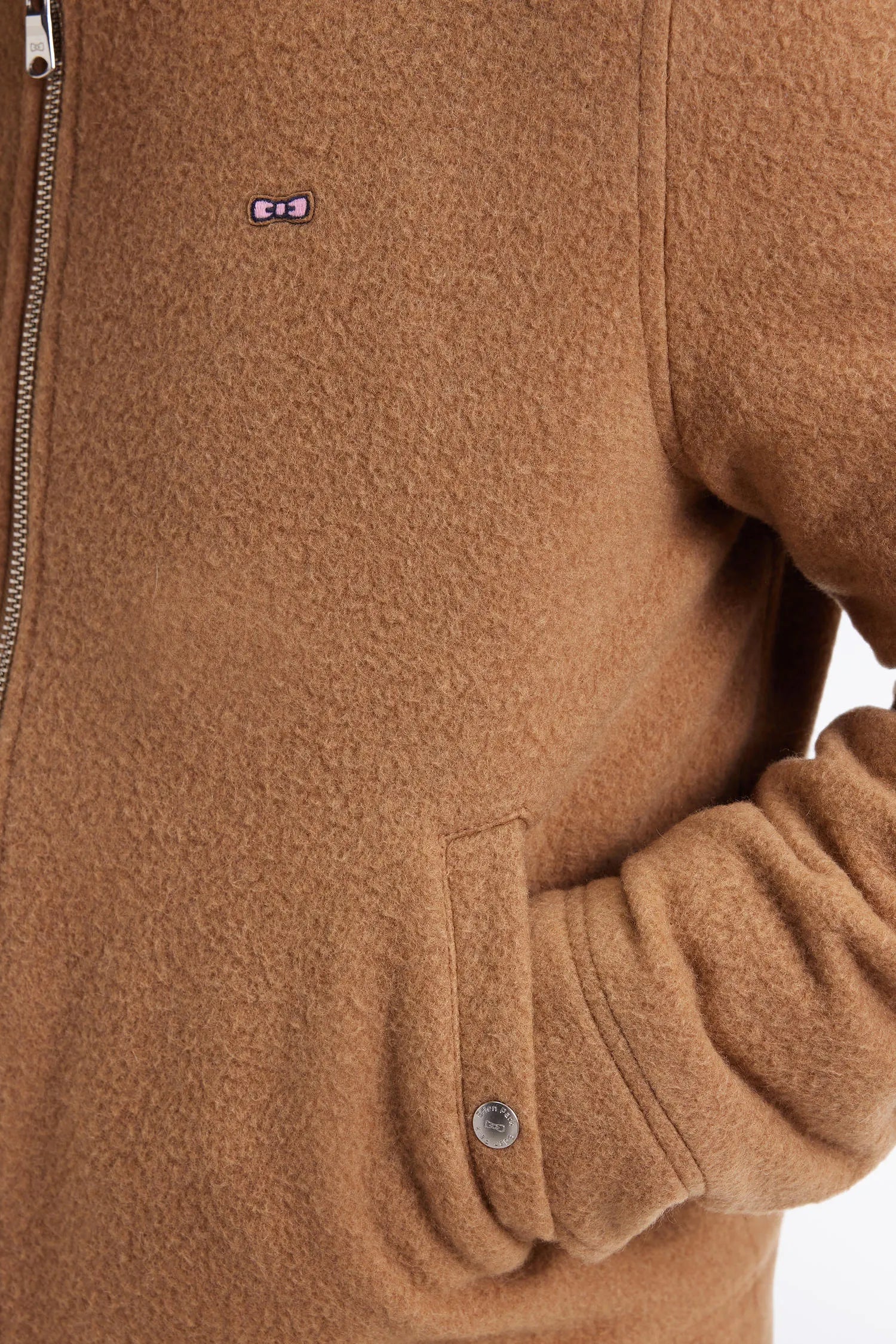 Eden Park_Beige_Jacket in Camel Boiled Wool Blend_H25PAMBL0010_BEM14_04