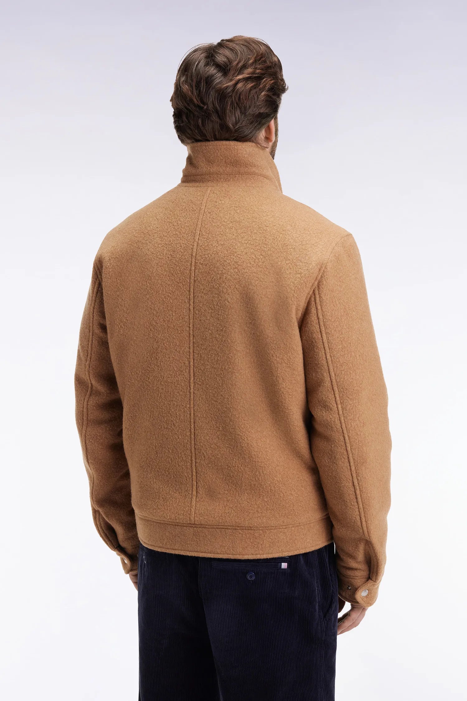 Eden Park_Beige_Jacket in Camel Boiled Wool Blend_H25PAMBL0010_BEM14_05