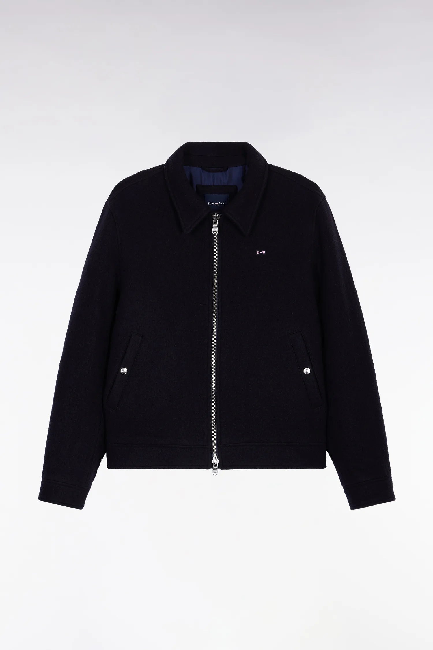 Eden Park_Blue_Navy Boiled Wool Blend Jacket_H25PAMBL0010_BLF23_02