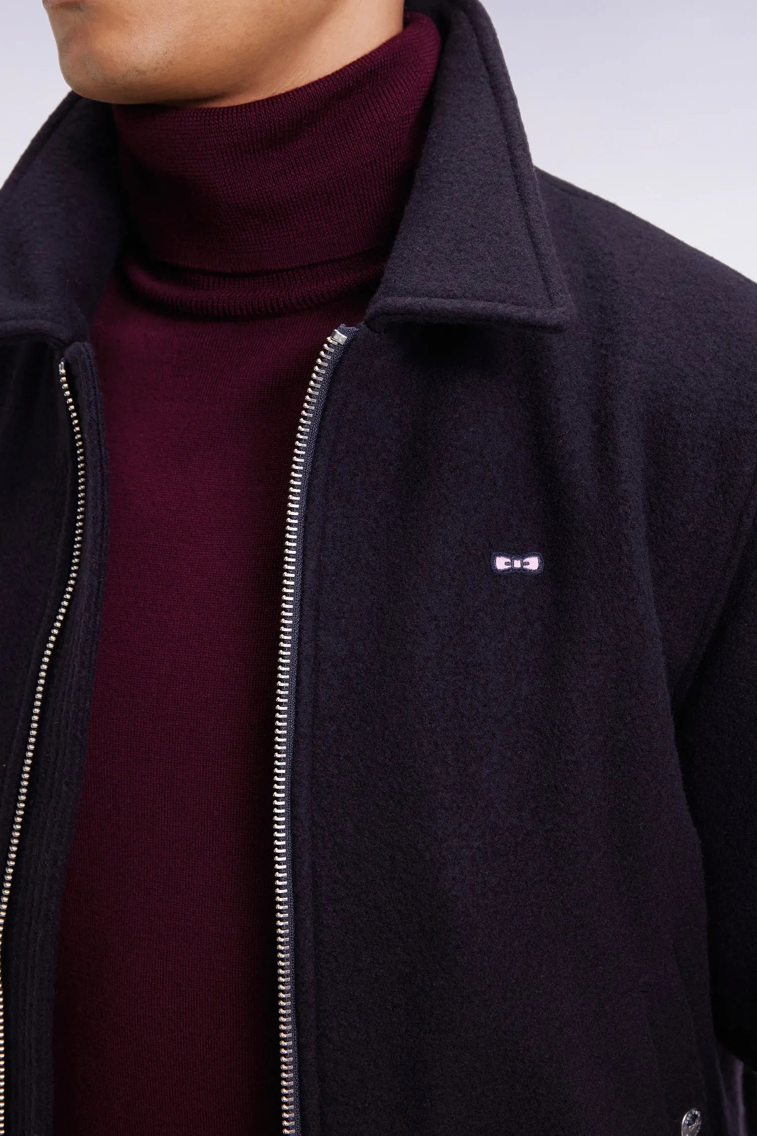 Eden Park_Blue_Navy Boiled Wool Blend Jacket_H25PAMBL0010_BLF23_03