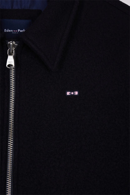 Eden Park_Blue_Navy Boiled Wool Blend Jacket_H25PAMBL0010_BLF23_06