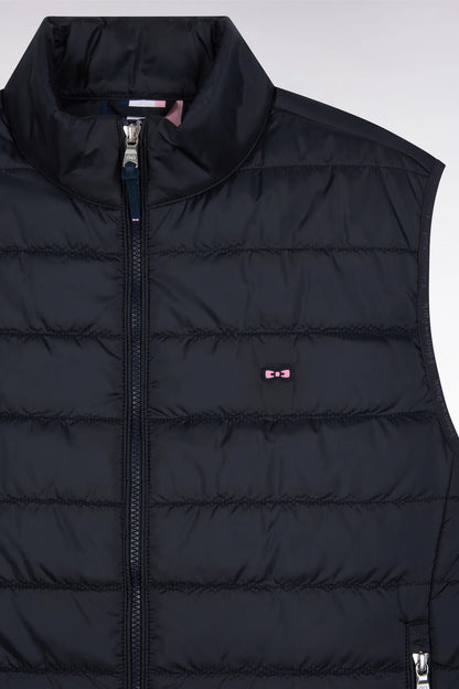 Eden Park_0_Sleeveless Down Jacket in Navy Quilted Nylon_H25PAMDS0001_BLF_06