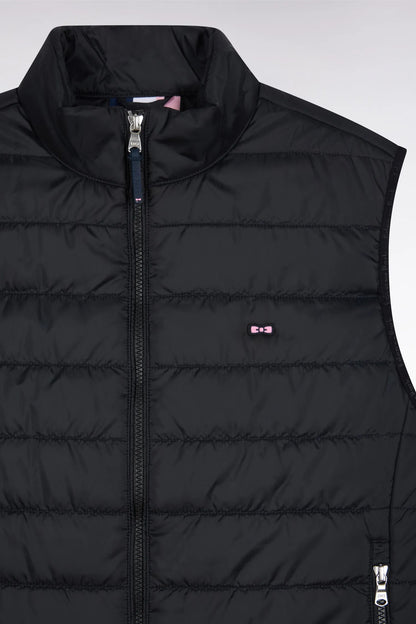 Eden Park_0_Black Quilted Nylon Sleeveless Down Jacket_H25PAMDS0001_NO_06