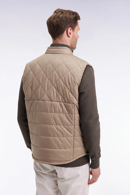 Eden Park_0_Sleeveless Down Jacket with Biker Collar in Beige Quilted Nylon_H25PAMDS0003_BEM27_05