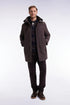 Eden Park_Brown_Long Brown Nylon Raincoat with Removable Hood_H25PAMIM0001_MAF1_01